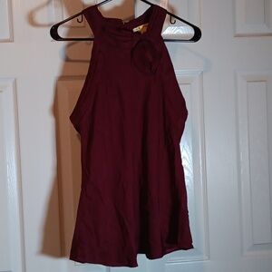 Banana Republic Silk Sleeveless Rose Blouse in Burgundy - M
